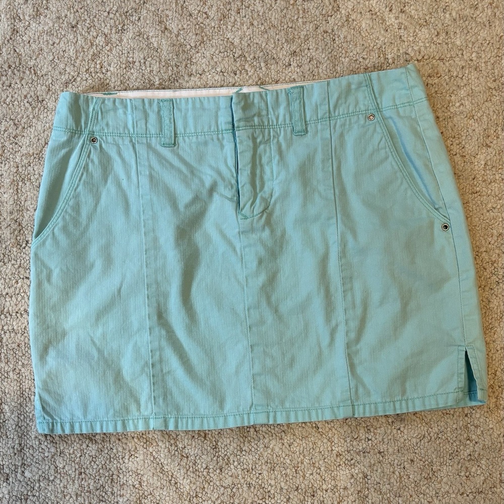 Volcom Stone Boardwear mini skirt  Sz 3 Aqua Blue with 14" Length Skate Surf